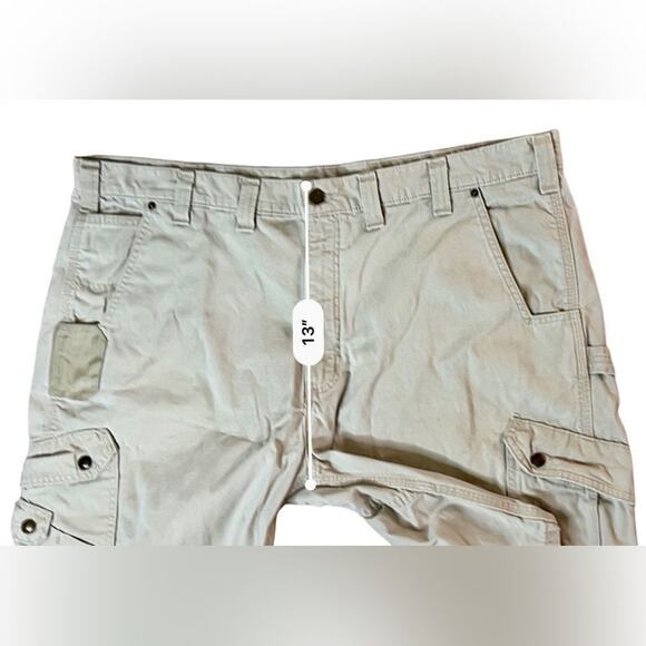 Carhartt B357 Big & Tall Khaki Tan Relaxed Fit‎ Ripstop Cargo Work Shorts sz 44 - Picture 4 of 9